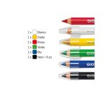 Matite cosmetiche Make Up - mina diam. 6,25 mm - colori classici - Giotto - conf. 6 pezzi