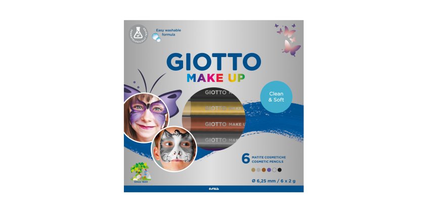 Matite cosmetiche Make Up - mina diam. 6,25 mm - colori metal - Giotto - conf. 6 pezzi