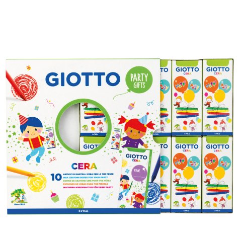 Set 10 astucci da 4 pastelli a cera - party gifts - Giotto