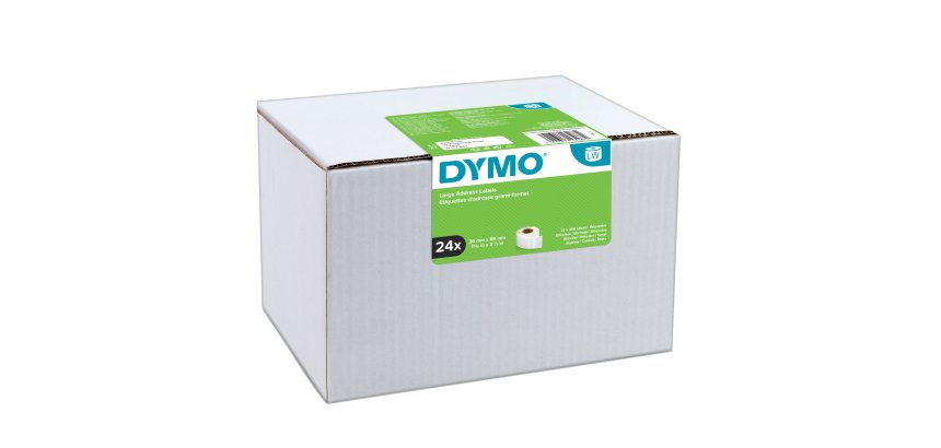 Rotolo 260 etichette LW S0722390 - 36 x 89 mm - carta - indirizzi - bianco - Dymo - value pack 24 pezzi