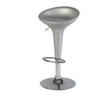 Sgabello Bar - in ABS e acciaio - H 55 / 78 cm - grigio - Serena Group