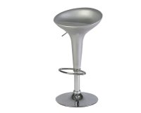 Sgabello Bar - in ABS e acciaio - H 55 / 78 cm - grigio - Serena Group