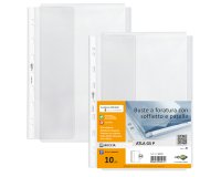 Buste forate ATLA GS P con soffietto e patella - A4 - trasparente buccia - Sei Rota - conf. 10 pezzi