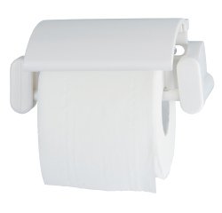 Portarotolo carta igienica ABS - 17 × 11,7 × 7 cm - bianco - Medial