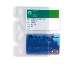 Busta porta card - 5,8 x 8,7 cm - 2 tasche - trasparente - Sei Rota