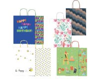 Shoppers - con manici - 16 x 21 x 8cm - fantasie assortite - Rex Sadoch