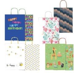 Shoppers - con manici - 36x41x12 cm - fantasie assortite - Rex Sadoch