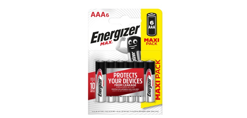 Pila ministilo AAA - 1,5V - Max alcalina - Energizer - blister 6 pezzi