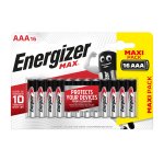 Pila ministilo AAA - 1,5V - Max alcalina - Energizer - astuccio 16 pezzi