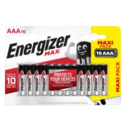 Pila ministilo AAA - 1,5V - Max alcalina - Energizer - astuccio 16 pezzi