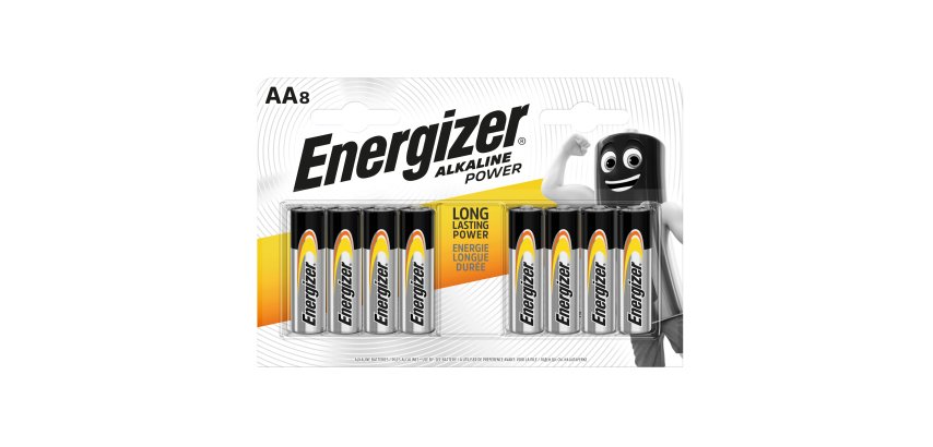 Pila stilo AA - 1,5V - Alkaline Power - Energizer - blister 8 pezzi