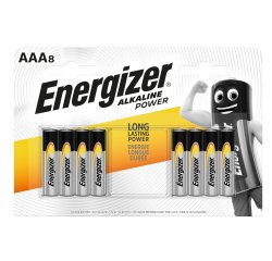 Pila ministilo AAA - 1,5V - Alkaline Power - Energizer - blister 8 pezzi