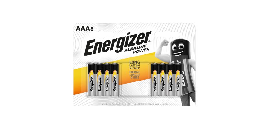 Pila ministilo AAA - 1,5V - Alkaline Power - Energizer - blister 8 pezzi