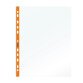 Buste forate - PPL - con banda arancio neon - liscia - 22 x 30 cm - Favorit - conf. 25 pezzi