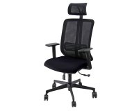 Poltrona semidirezionale Vertigo VRAPG - con braccioli regolabili e poggiatesta - nero/nero - Unisit