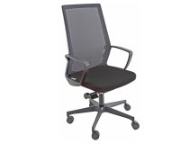 Poltrona semidirezionale I70 - con braccioli inclusi - nero/nero - Unisit