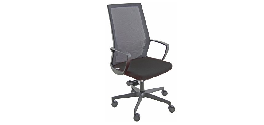 Poltrona semidirezionale I70 - con braccioli inclusi - nero/nero - Unisit