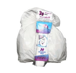 Sacchi bagno - 40 x 50 cm - 15 L - 16 micron - bianco - Rolsac - conf. 30 pezzi