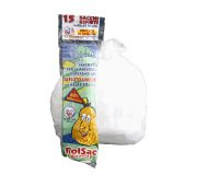 Sacchi bio - 42 x 52 cm - 10 L - 17 micron - bianco - Rolsac - conf. 15 pezzi