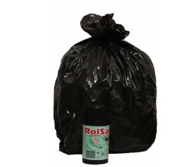 Sacchi - 50 x 60 cm - 30 L - 16 micron - nero - Rolsac - conf. 20 pezzi