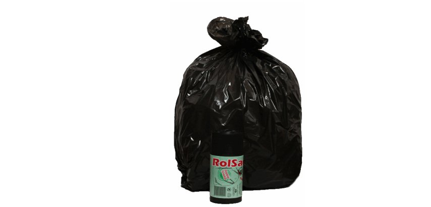 Sacchi - 50 x 60 cm - 30 L - 16 micron - MDPE/HDPE - nero - Rolsac - conf. 20 pezzi