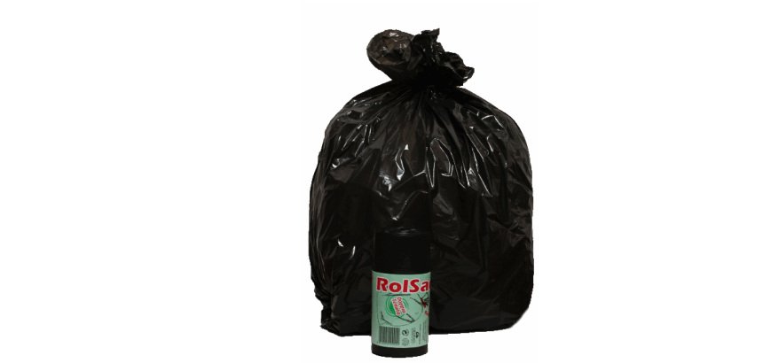 Sacchi - 50 x 60 cm - 30 L - 16 micron - MDPE/HDPE - nero - Rolsac - conf. 20 pezzi