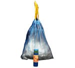 Sacchi - 50 x 60 cm - 30 L - 13 micron - con maniglie - MDPE/HDPE - azzurro - Rolsac - conf. 15 pezzi