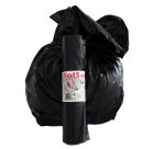 Sacchi - 55 x 70 cm - 38 L - 19 micron - MDPE/HDPE - nero - Rolsac - conf. 30 pezzi