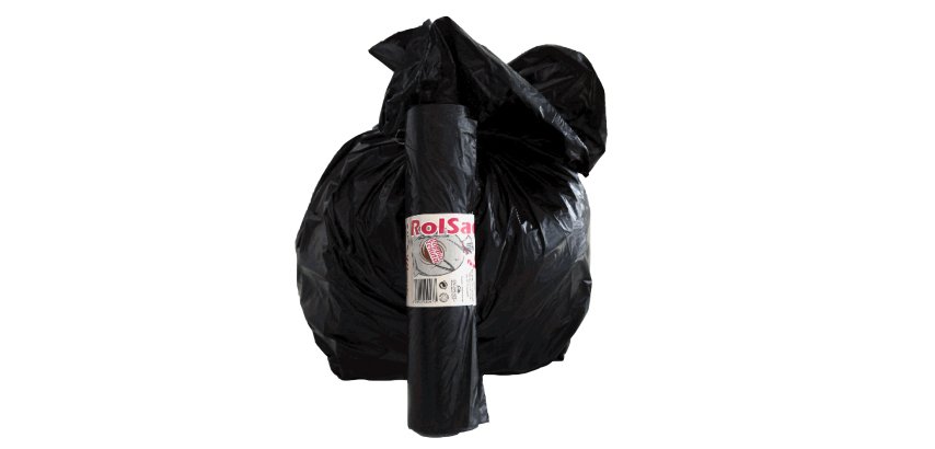 Sacchi - 55 x 70 cm - 38 L - 19 micron - MDPE/HDPE - nero - Rolsac - conf. 30 pezzi