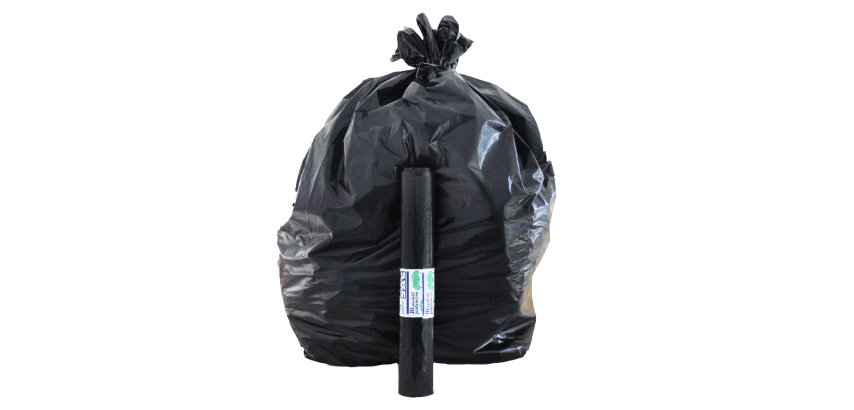 Sacchi - 70 x 110 cm - 110 L - 22 micron - MDPE/HDPE - nero - Rolsac - conf. 10 pezzi