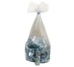 Sacchi - 70 x 110 cm - 110 L - 22 micron - MDPE/HDPE - azzurro trasparente - Rolsac - conf. 10 pezzi