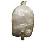 Sacchi - 70 x 110 cm - 110 L - 22 micron - MDPE/HDPE - giallo trasparente - Rolsac - conf. 10 pezzi
