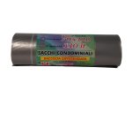 Sacchi - 70 x 110 cm - 110 L - 22 micron - MDPE/HDPE - grigio trasparente - Rolsac - conf. 10 pezzi