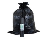 Sacchi - 72 x 110 cm - 110 L - 47 micron - MDPE/HDPE - nero - Rolsac - conf. 10 pezzi
