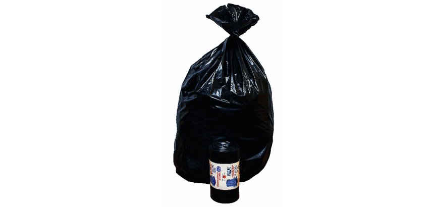 Sacchi - 90 x 120 cm - 130 L - 63 micron - MDPE/HDPE - nero - Rolsac - conf. 10 pezzi