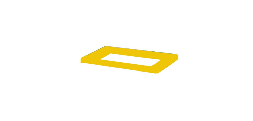 Coperchio per contenitore Bob Color - 30 x 20 x 3,5 cm - giallo - Medial