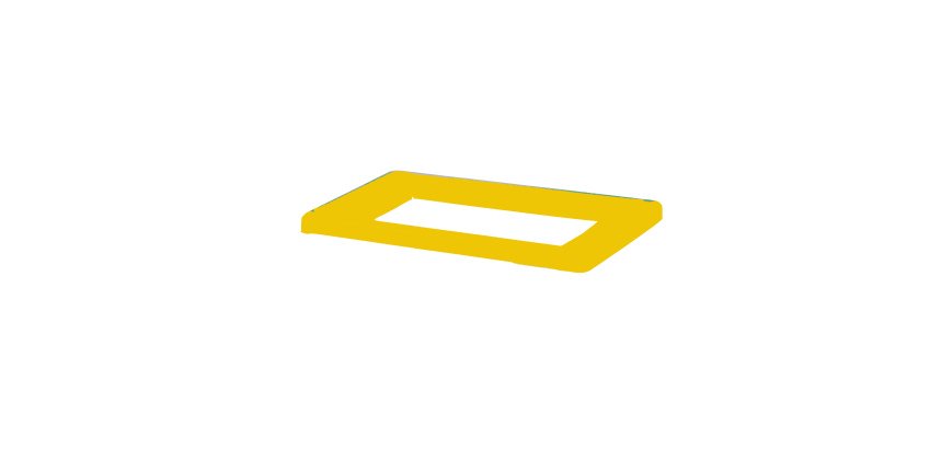 Coperchio per contenitore Bob Color - 30 x 20 x 3,5 cm - giallo - Medial