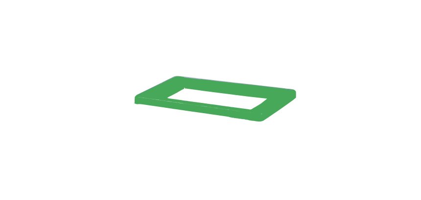 Coperchio per contenitore Bob Color - 30 x 20 x 3,5 cm - verde - Medial