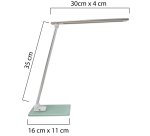 Lampada da tavolo Popy - a led - 6 W - alluminio/vetro - Unilux