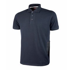 Polo a maniche corte U-Power Gap blu, 3 unità