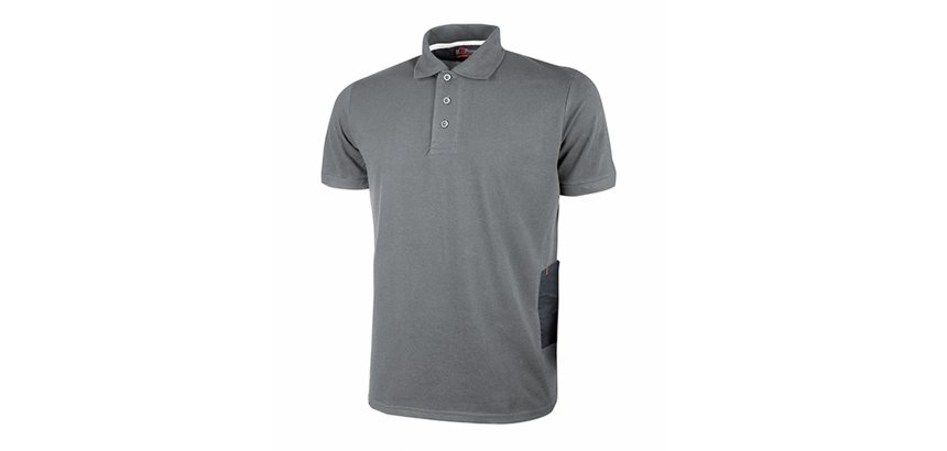Polo a maniche corte U-Power Gap grigio, 3 unità