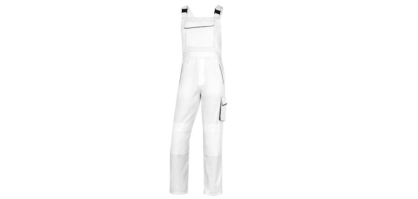 Salopette da lavoro Deltaplus Panostyle M6SAL, bianco/grigio