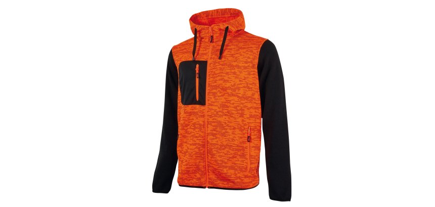 Felpa da lavoro U-Power Rainbow, arancione fluo