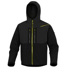 Giacca Deltaplus Softshell Horten, nero/giallo