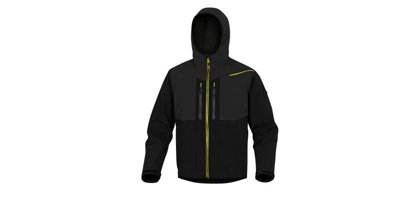 Giacca Deltaplus Softshell Horten, nero/giallo