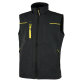 Gilet da lavoro U-Power Saturn, nero/giallo