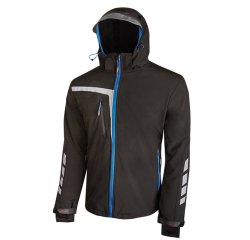 Giacca da lavoro SoftShell Quick - nero/blu - taglia L - U-Power