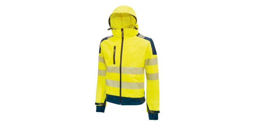Giacca alta visibilità U-Power Softshell Miky, giallo fluo