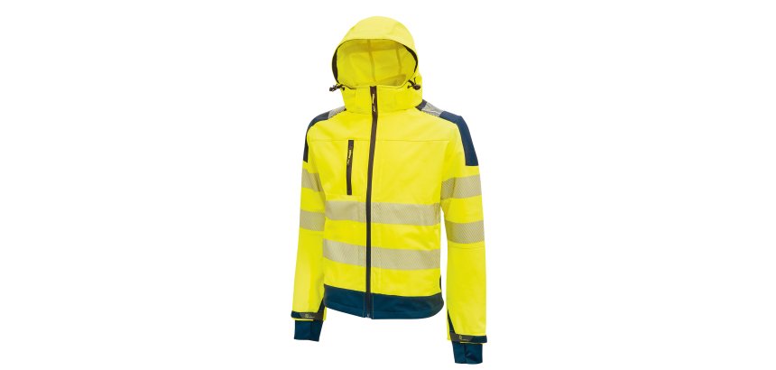 Giacca alta visibilità U-Power Softshell Miky, giallo fluo