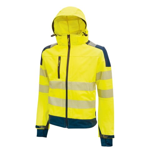 Giacca alta visibilità U-Power Softshell Miky, giallo fluo